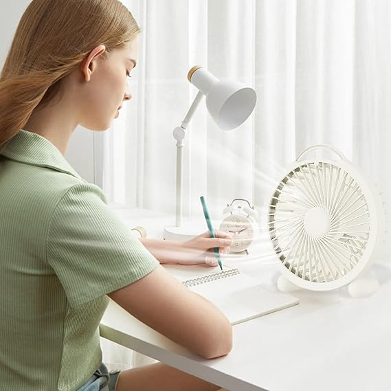 USB Mini Desk Fan, Portable Personal Quiet Table Top Fan,Plug In Power Mini Fans,Strong Airflow,Powerful Room Fans for Travel Home Bedroom Outdoor Office