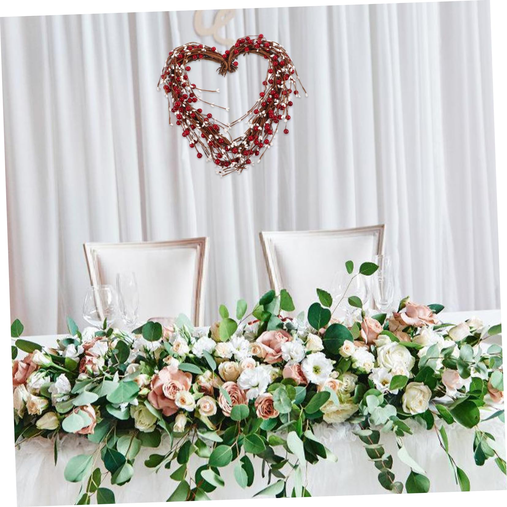 STOBOK Guirnalda De De Artificial para Decoración De San Valentín Adorno Colgante De Pared y Puerta Romántica para Bodas y