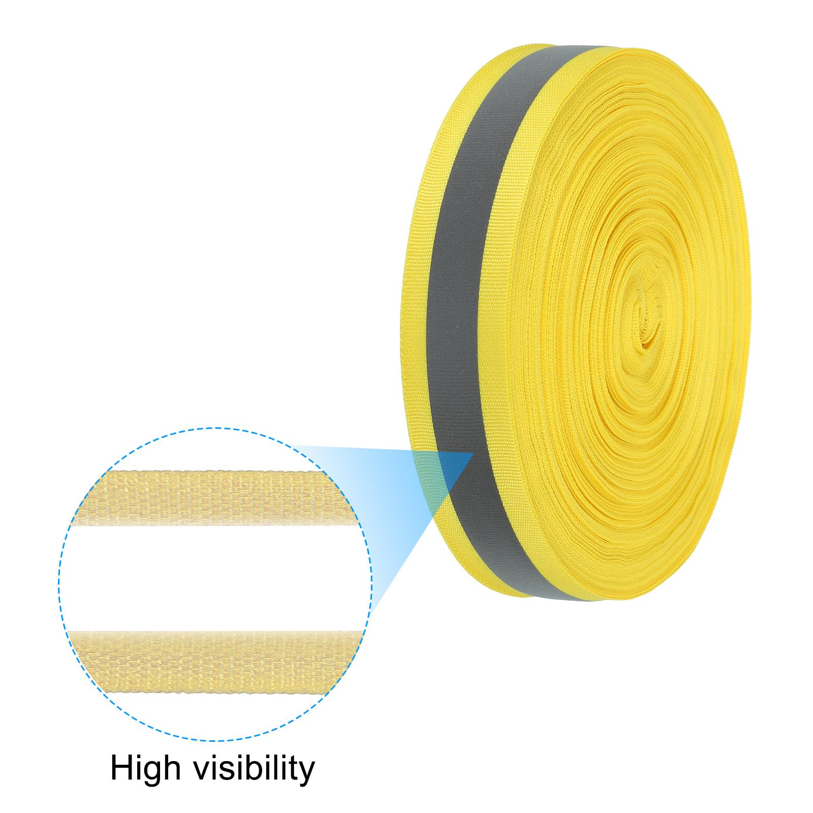 PATIKIL Réfléchissant Bande Bande 30mm x 50Yards Jaune