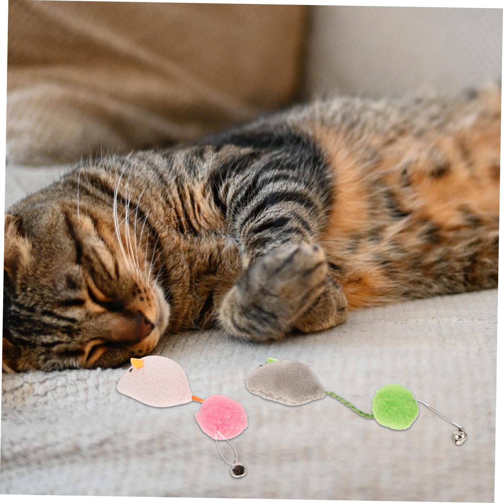 ibasenice 6pièces Jouet Souris pour Chat Et Chaton Jouet Interactif avec Clochette pour Entraînement Physique
