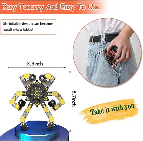 Miniatura 4 de Fidget Spinners, robot deformable para hacer tú mismo, juguete giratorio de descompresión, juguetes mecánicos creativos deformables, juguete