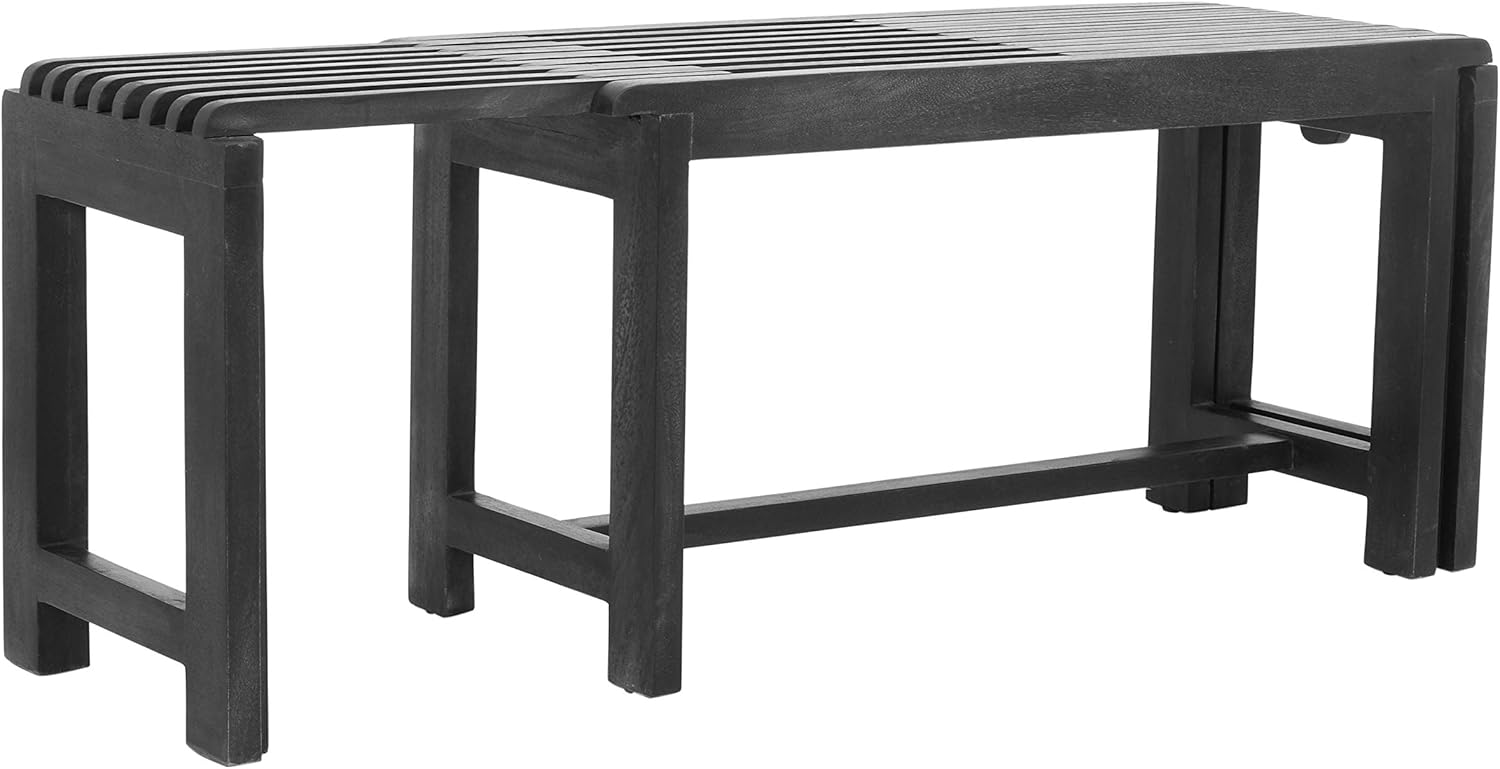 Jofran Bradford Extendable Solid Wood Hallway Bench, Grey, (1730-191G)