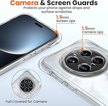 PIXFAB for Honor Magic8 Pro/Magic 8 Pro Clear Case, Shockproof [Ultra Slim] Scratch Resistant Gel Rubber Silicone [Protective Case] Clear Phone Cover