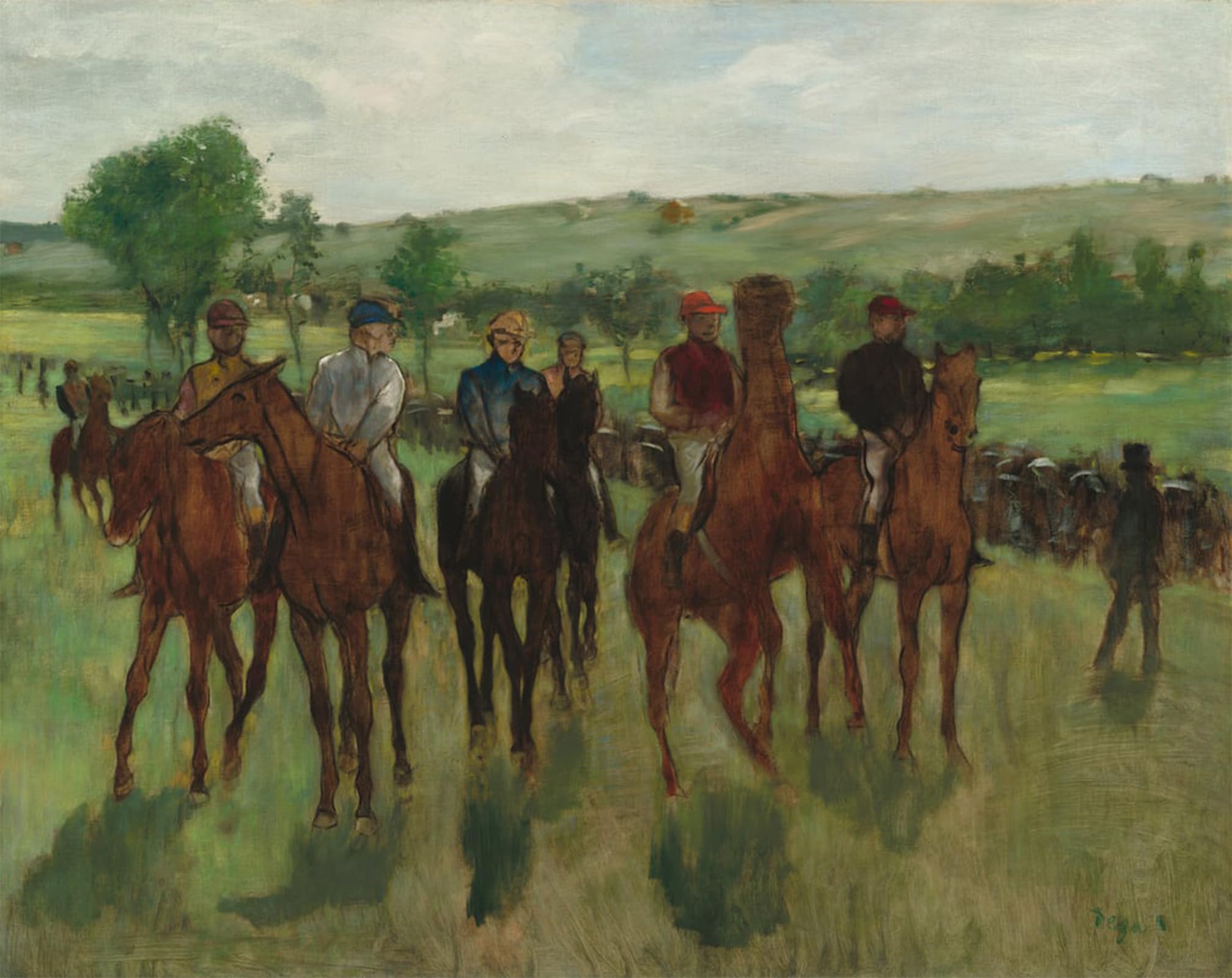 SERENDIPITP Vintage Wall Art Canvas Nordic Poster Canvas Print Picture the Riders by Edgar Degas Wall Art Poster for Home Decor 60x90cm