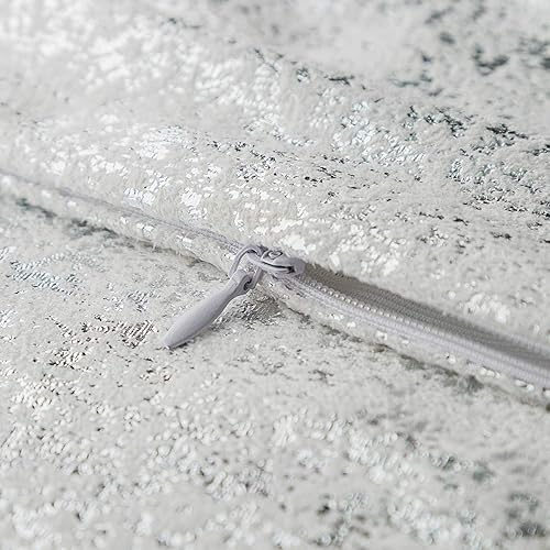 Miniatura 3 de Juego de 2 fundas de almohada decorativas de lino y algodón, color liso, 18x18