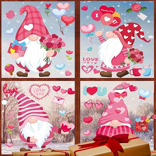 Miniatura 5 de Se adhiere a la ventana del día de San Valentín, con forma de corazón, para ventana de San Valentín, para ventanas de cristal para decoración de