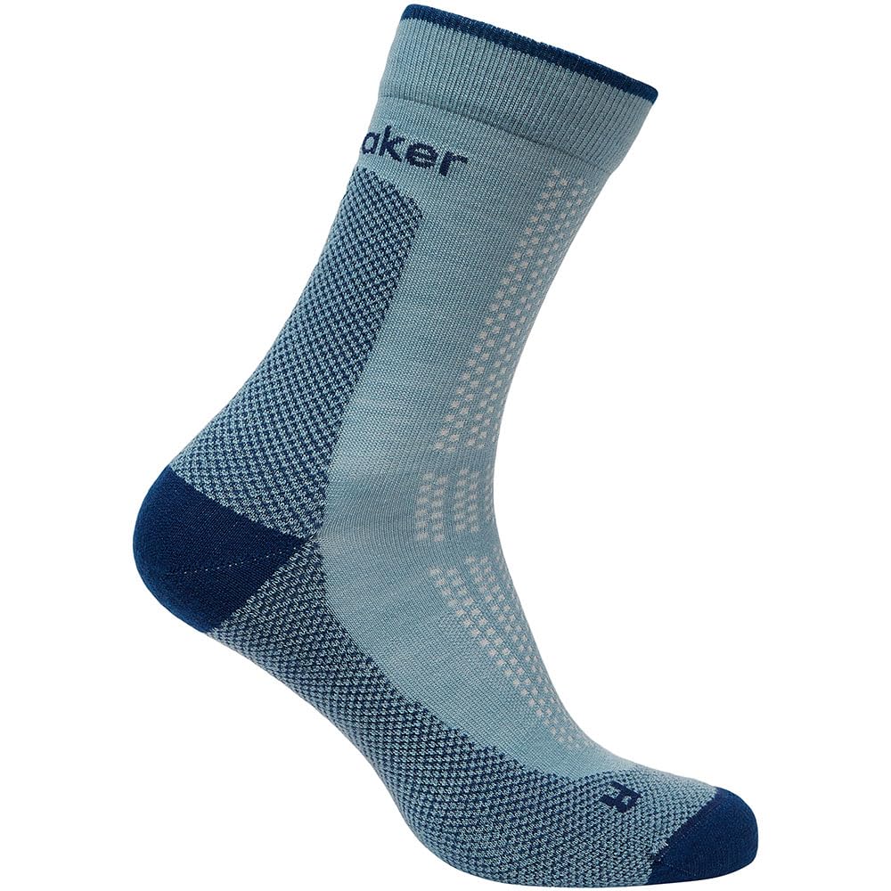 Icebreaker Merino Hike+ Ultralight Quarter, Flint Blue/Atlantis, Large