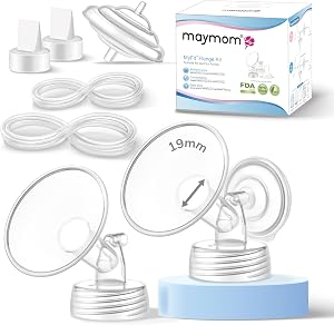Maymom Pump Parts Compatible With Spectra S2 Spectra S1 Spectra 9 Plus Breastpump, Flange (19mm) Valve Tubing Backflow Protector, Not Original Spectra Pump Parts Not Original Spectra S2 Accessories
