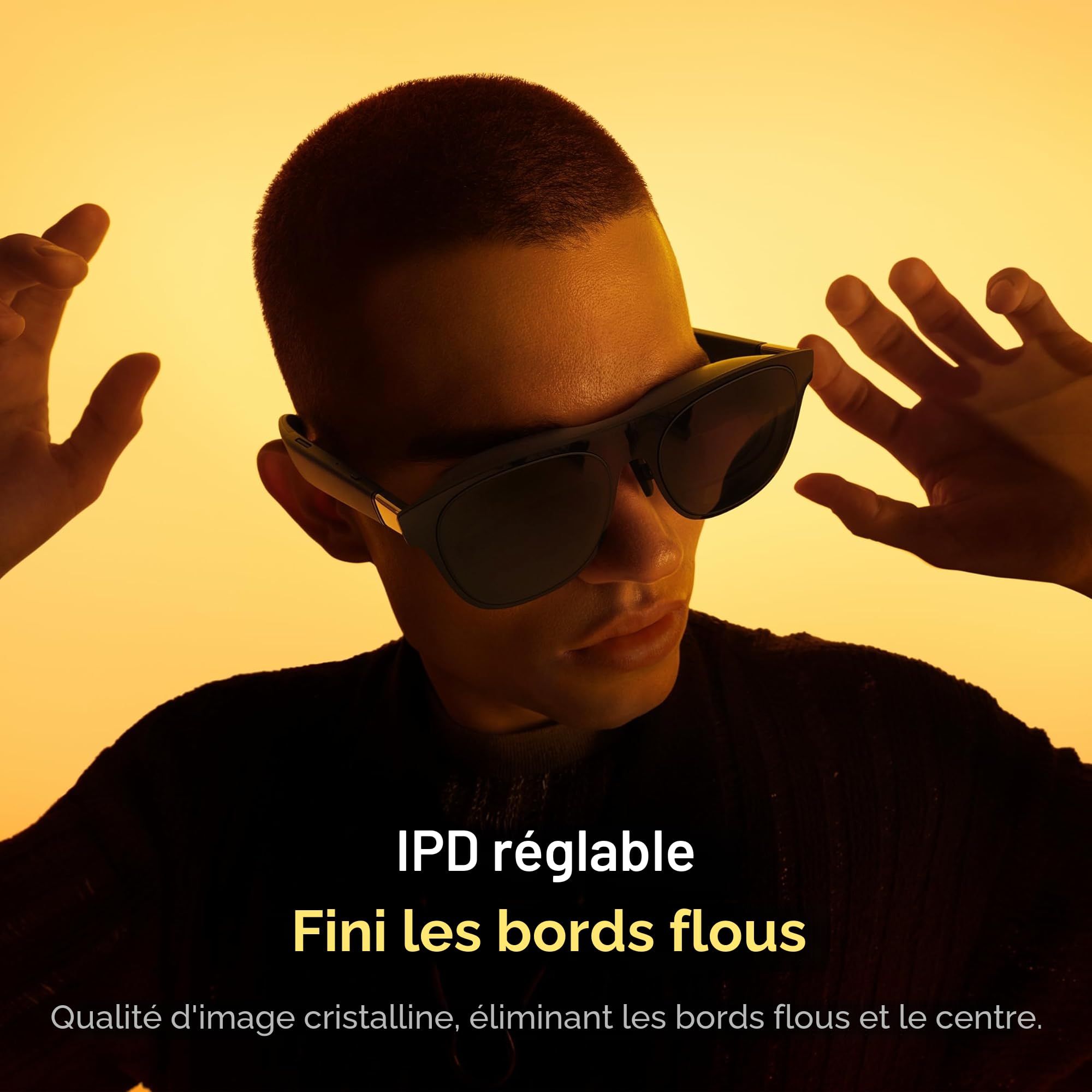 XREAL One AR Lunettes avec Puce X1, Native 3 DoF, 147" 50°FOV 120Hz Display, Audio Renommé, Compatibles iPhone 17/16/15, Steam Deck, ROG, Mac, PC, Android&iOS