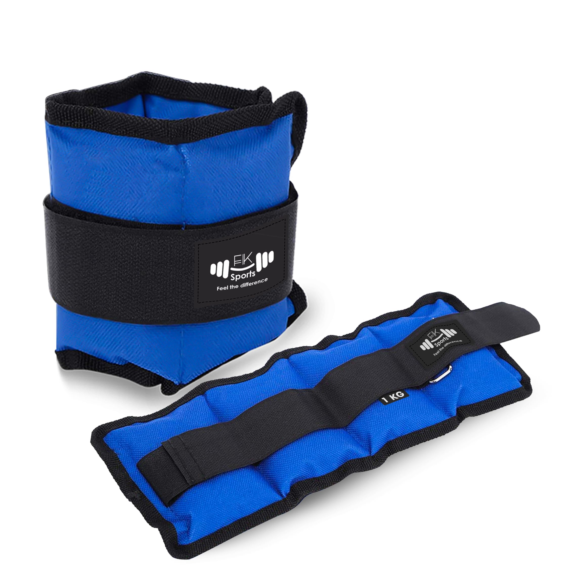 FK Sports Adjustable Ankle Weights for Women, Leg Weights for Men 1-5KG for Running, Exercise, Fitness, Workout and Strength Training, Wrist Weights for Women - Set of 2 - Home Gym Equipment — image 1