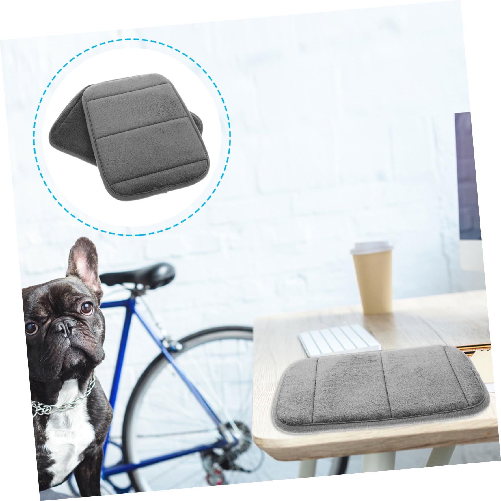 Uonlytech Tapis de Souris Ergonomique Repose-Poignet en Velours Corail et Mousse, Lot de 2, Surface Lisse pour Travail et Étude