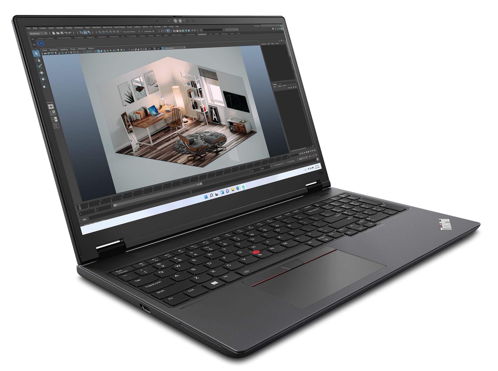 Lenovo ThinkPad P16v Gen 2 Intel Workstation Laptop (2024) | 16" 1920x1200 FHD+ | Core Ultra 7-155H - Disco rigido SSD da 512 GB - 8 GB di RAM | 16 core @ 4,8 GHz Win 11 Pro Nero