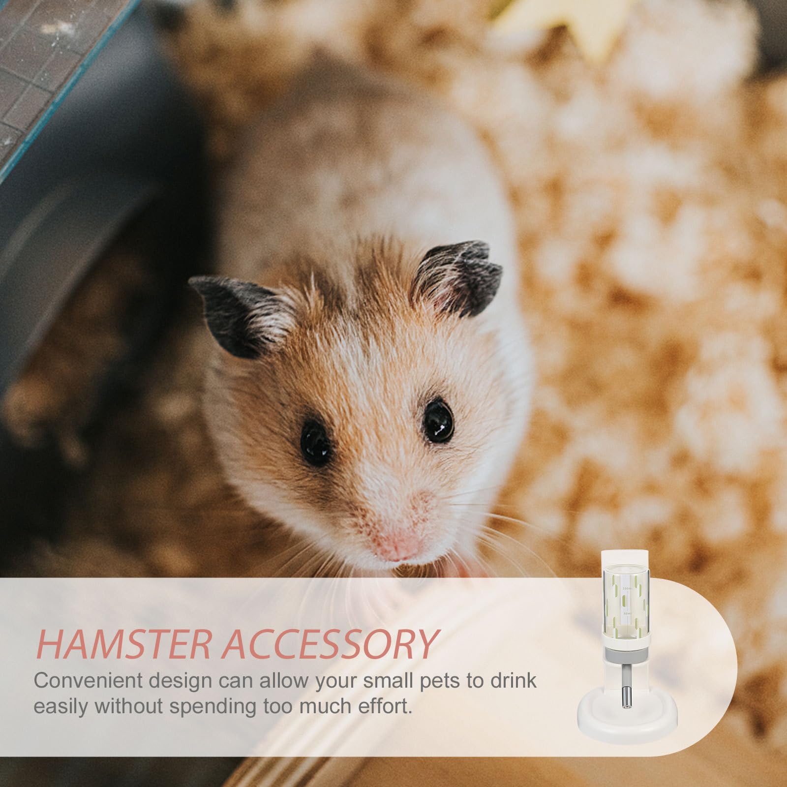Automatischer Hamster Wasserspender mit Transparenter Flasche und Auslauf