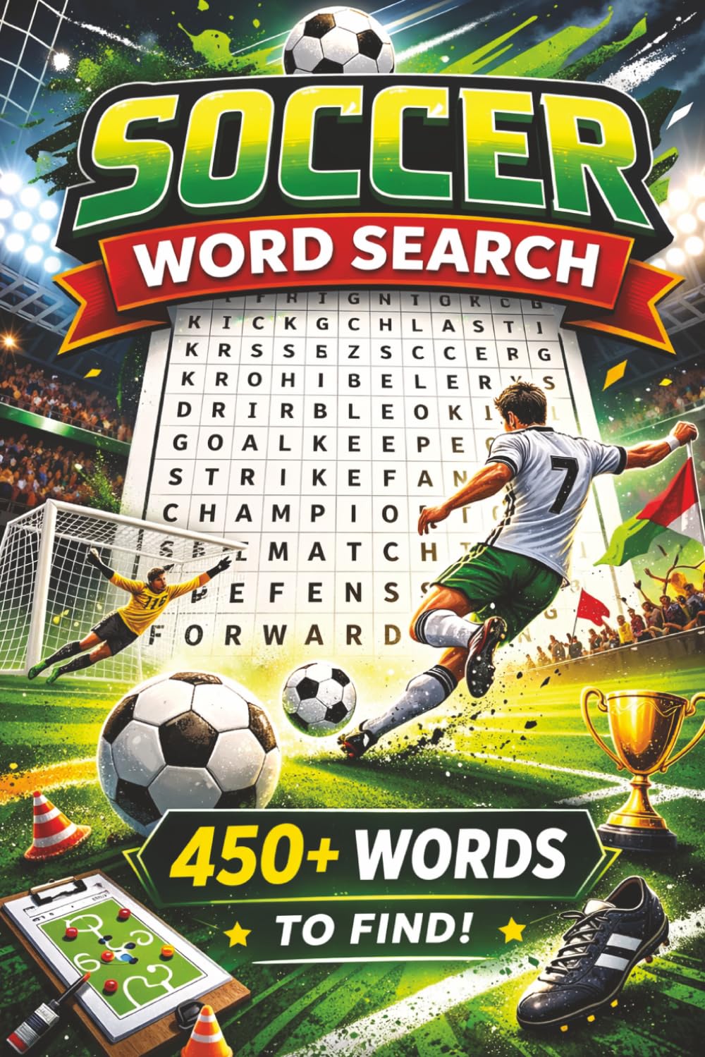 Soccer word search: Word search puzzle book with 400+ words