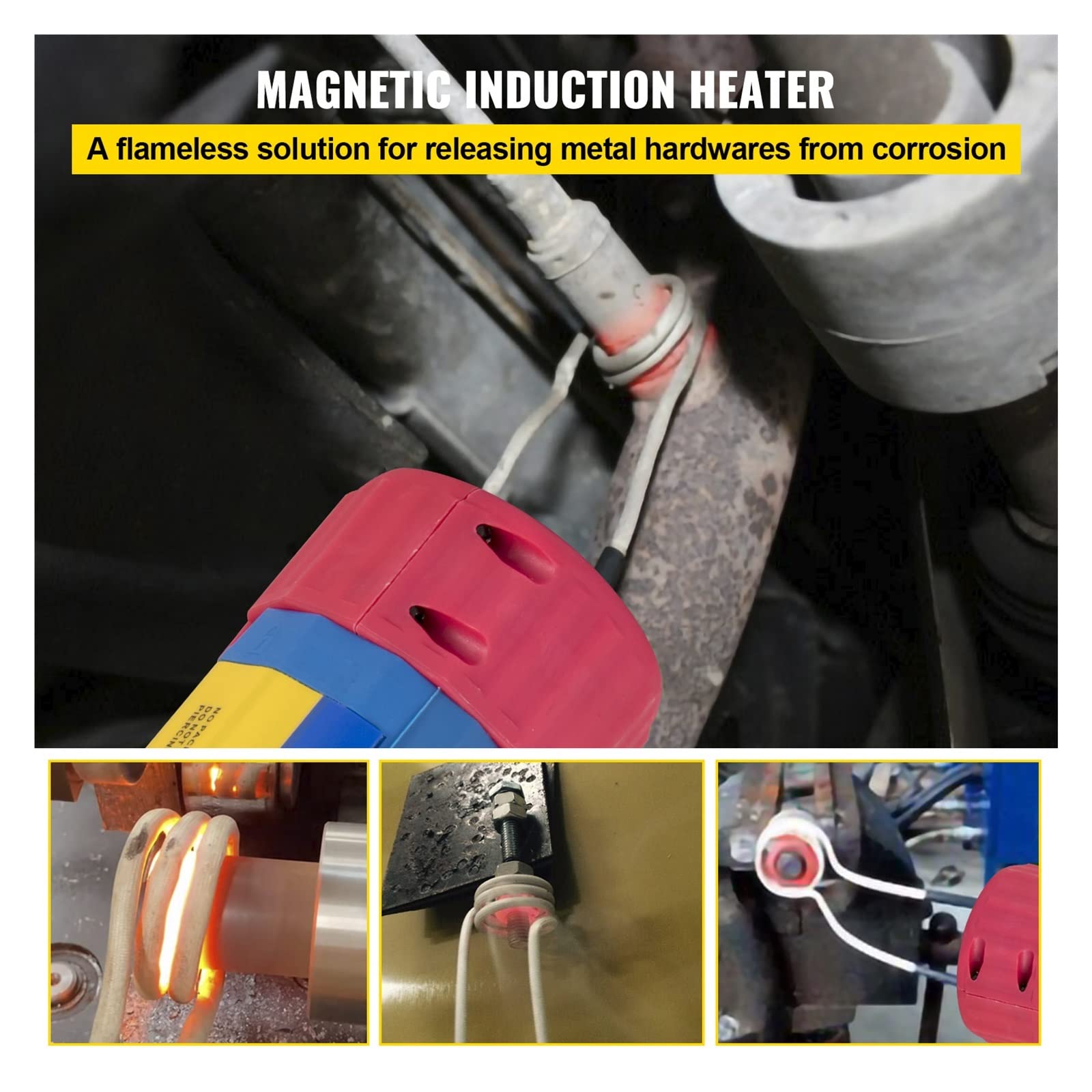 Zestaw magnetycznej nagrzewnicy indukcyjnej 1KW Nagrzewnica indukcyjna z nagrzewnicą indukcyjną 8/10 cewek (Color : 10 Coils)