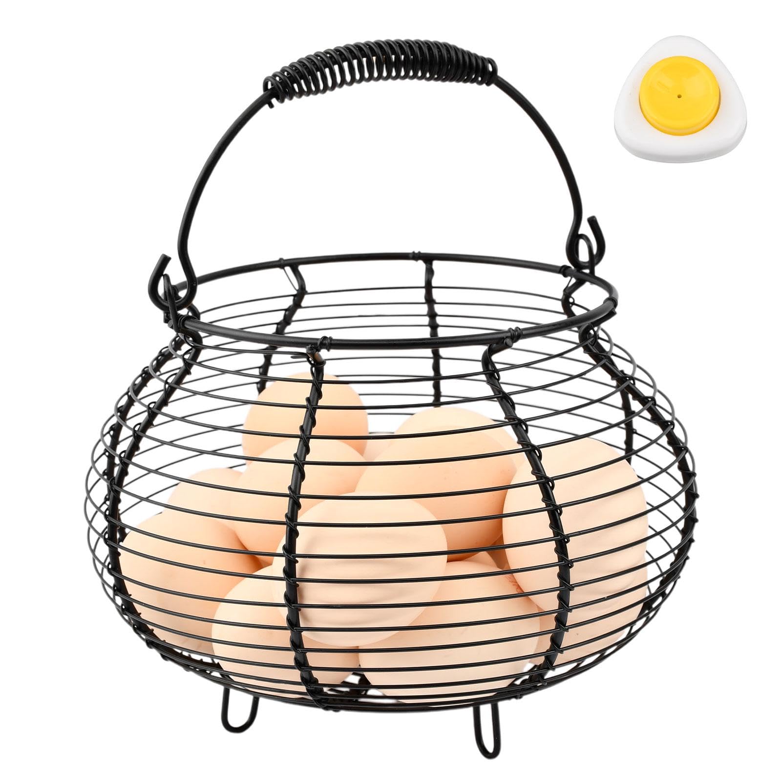 Panier de collecte d'œufs de poule au style ferme pour récolte au poulailler