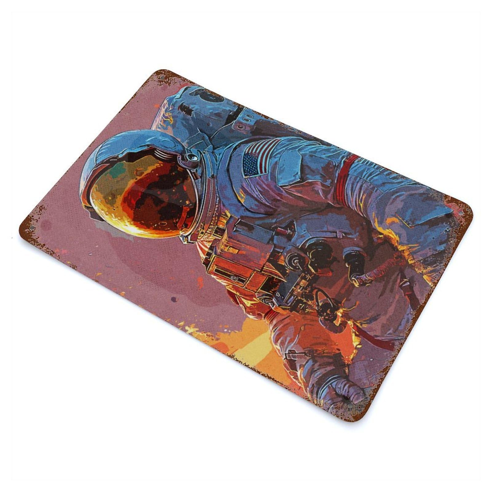 Astronaut Life Decorative Tin Sign 11.8"x7.9", for Bistro, Counter And Cafe Decor, Classic Wall Plaque