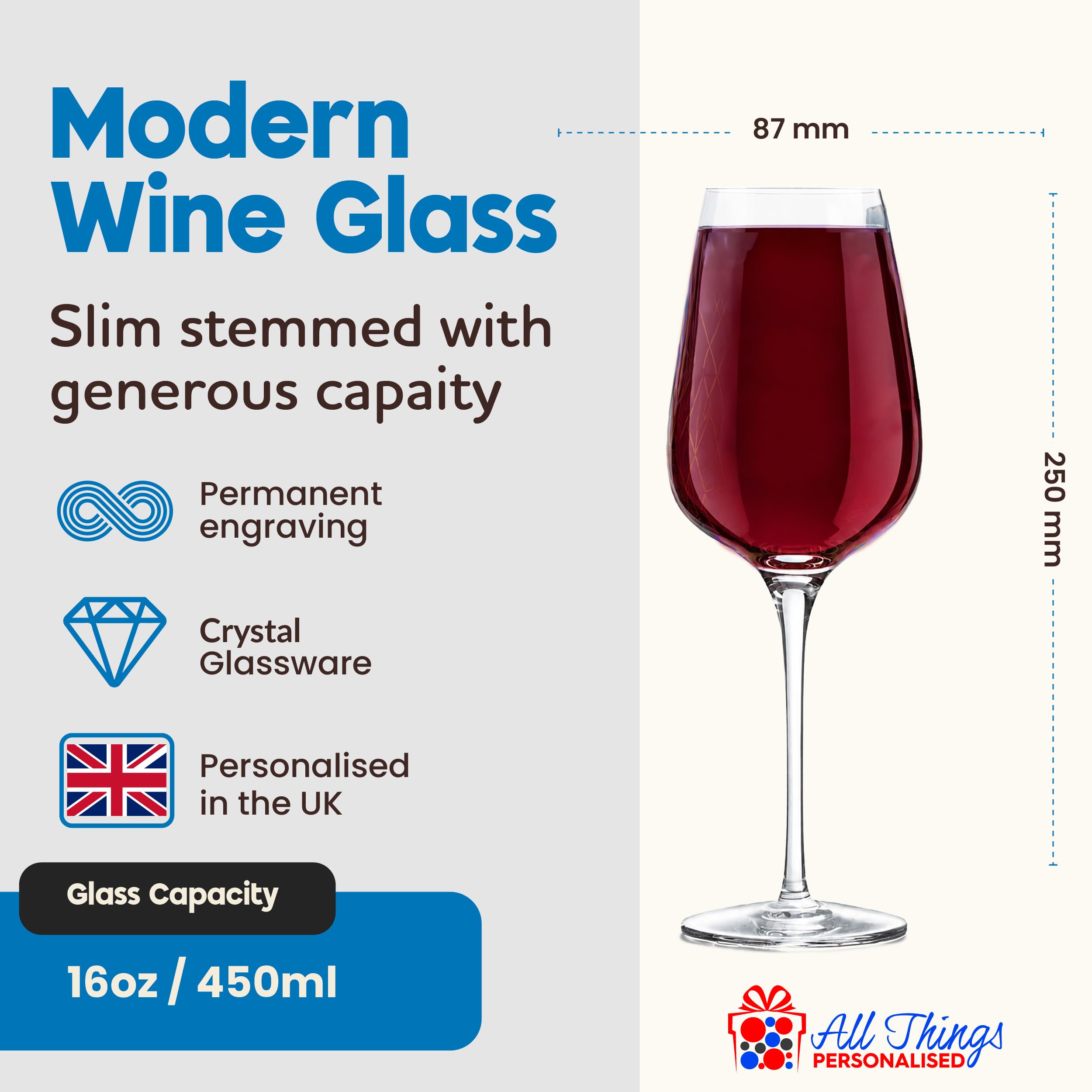 Copa de vino grabada, receta personalizada para diseño de vino, capacidad de 450 ml, en caja de regalo, regalo divertido para ella