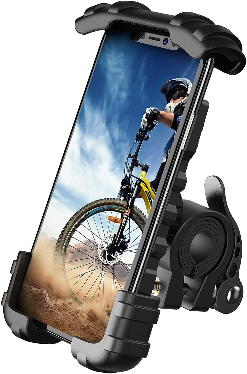 Lamicall Bike Phone Holder, Motorcycle Phone Mount - Motorcycle Handlebar Cell Phone Clamp, Scooter Phone Clip for iiPhone 17 Pro Air, 15 14 Pro MAX, S23 S22 Ultra, 4.7-6.8" Smartphone