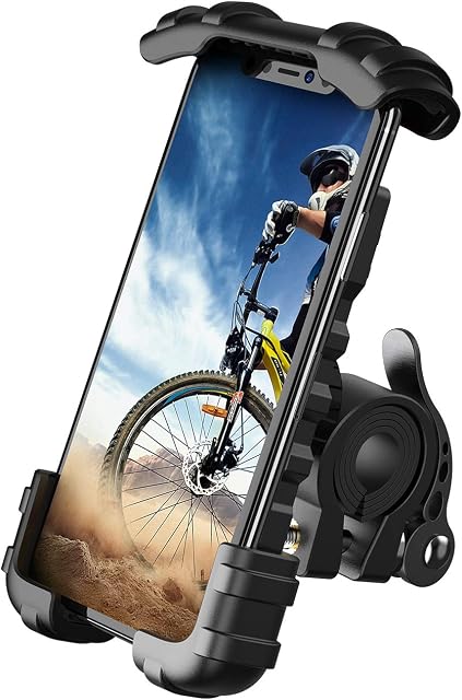 Lamicall Bike Phone Holder - Adjustable Motorbike Phone Holder, Motorcycle Phone Mount for iPhone 13, 13 Pro, iPhone 12 Pro Max Mini, 11 Pro Max Xs 8 X 8P 7 6S, Samsung S10 S9, Huawei, 4.7-6.8 Devices