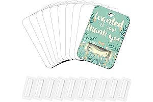 10 Pack Sublimation Money Card Blanks with Lip Balm Pouches, Money Holder...