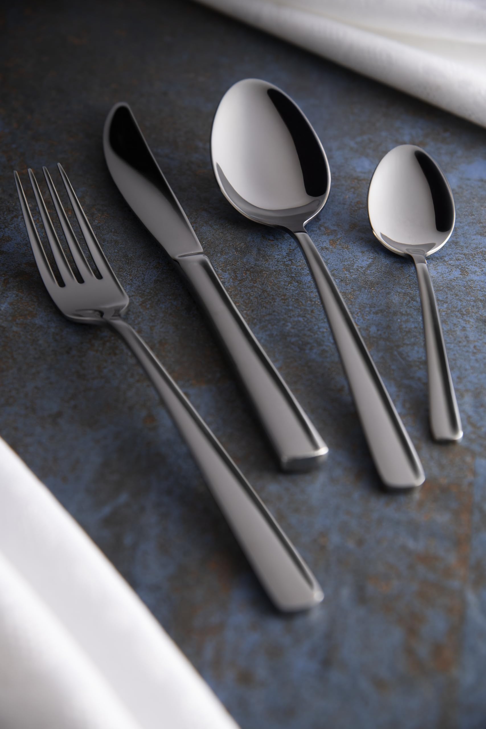 Excelsa Luxury Posate, Set 24 Pezzi, Acciaio Inox, 6 Forchette, 6 Cucchiai, 6 Coltelli, 6 Cucchiaini