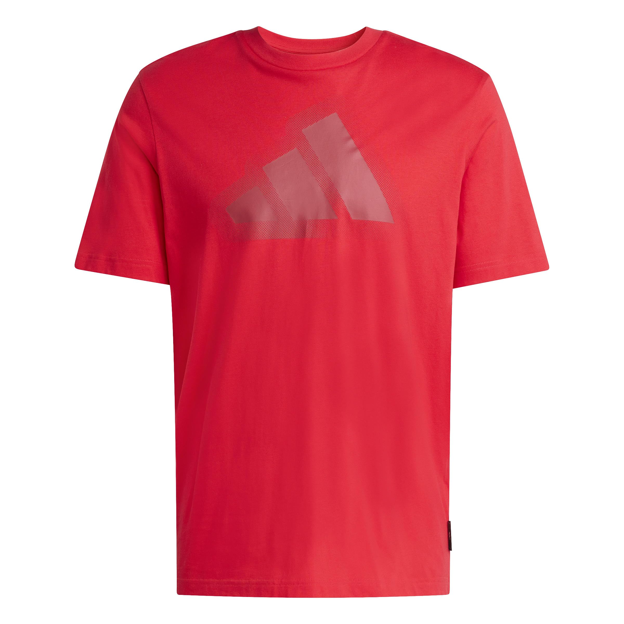 adidas Men's Modern Essentials Graphic T-Shirt, Pure Ruby, XS