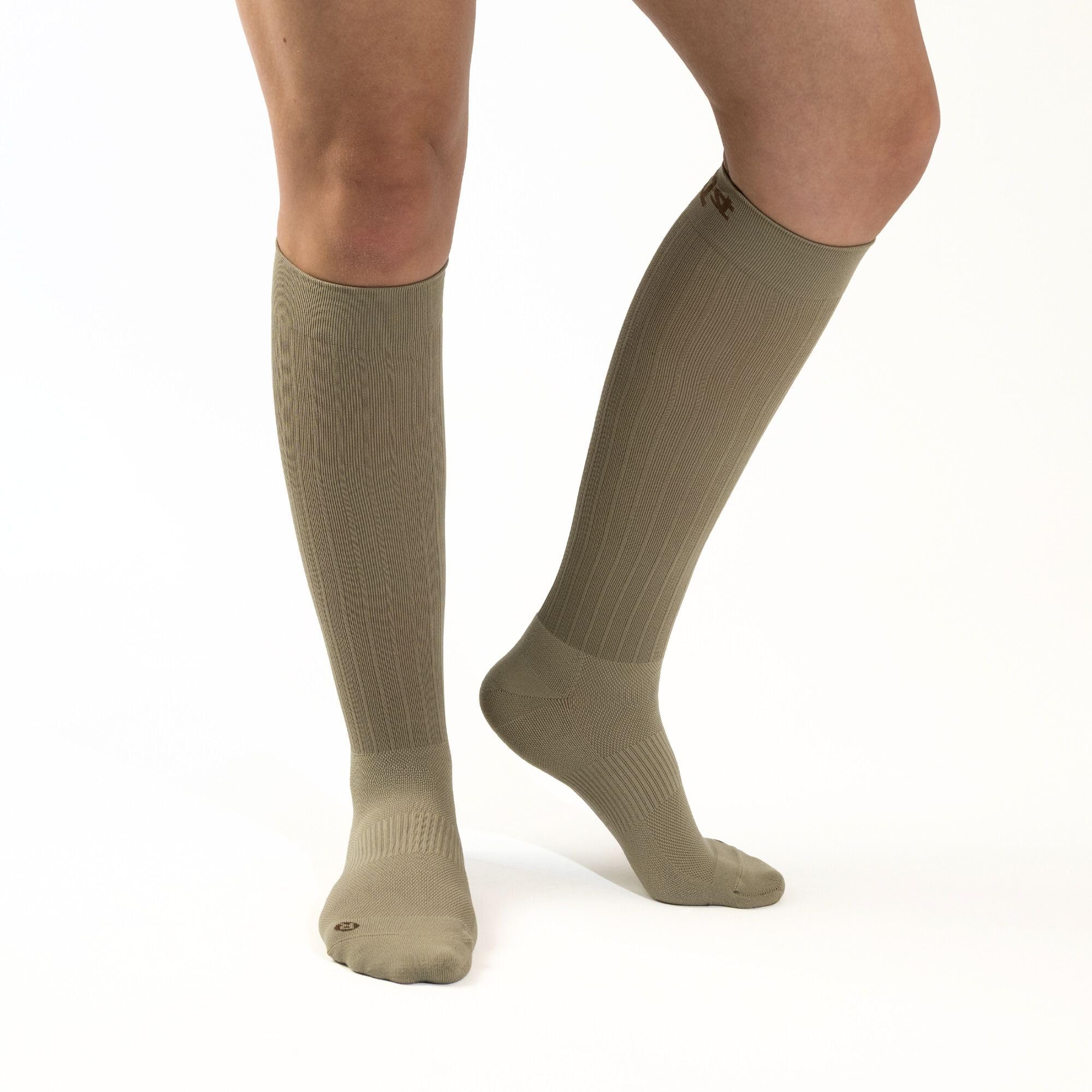 Medical Grade Compression Socks for Men & Women 15-20 mmHg by OrthoSleeve (Tan, Medium)