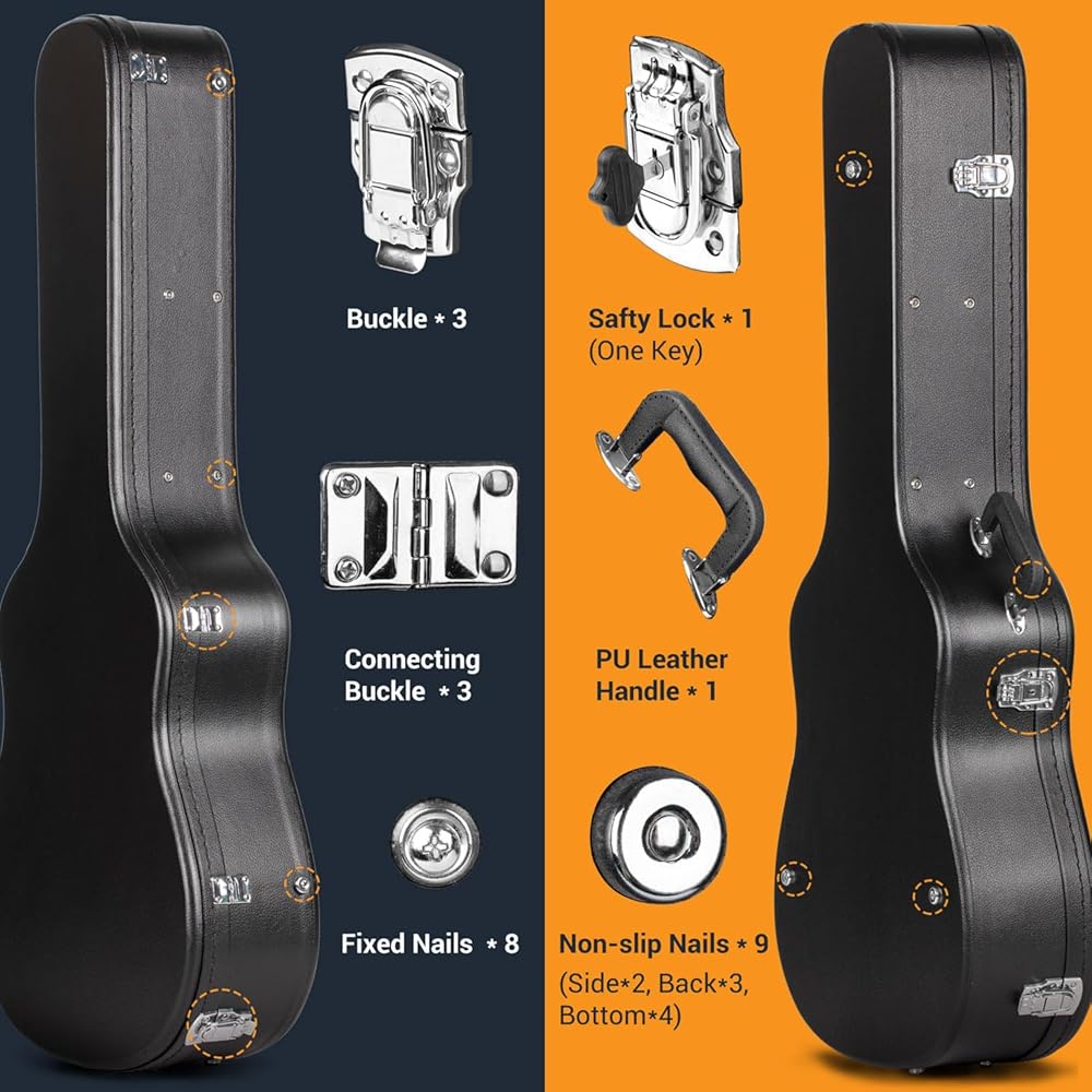 Amazon | CAHAYA 41インチ アコースティックギター用 ハードケース