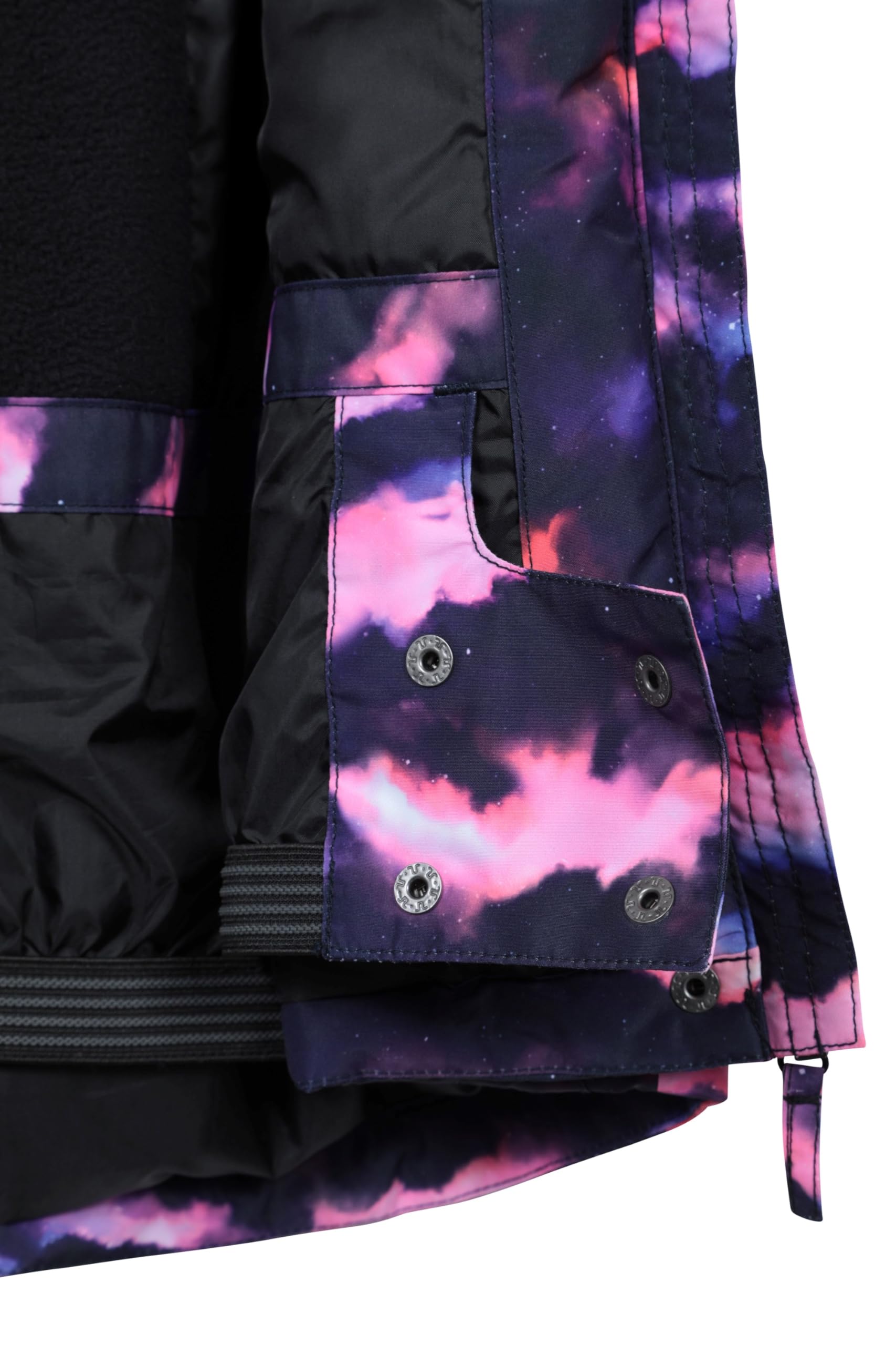 Mountain Warehouse Glacial Doudoune synthétique imperméable à imprimé pour Enfant - Manteau à Capuche, Jupe Pare-Neige Amovibles, pour garçon et Fille - pour l'hiver
