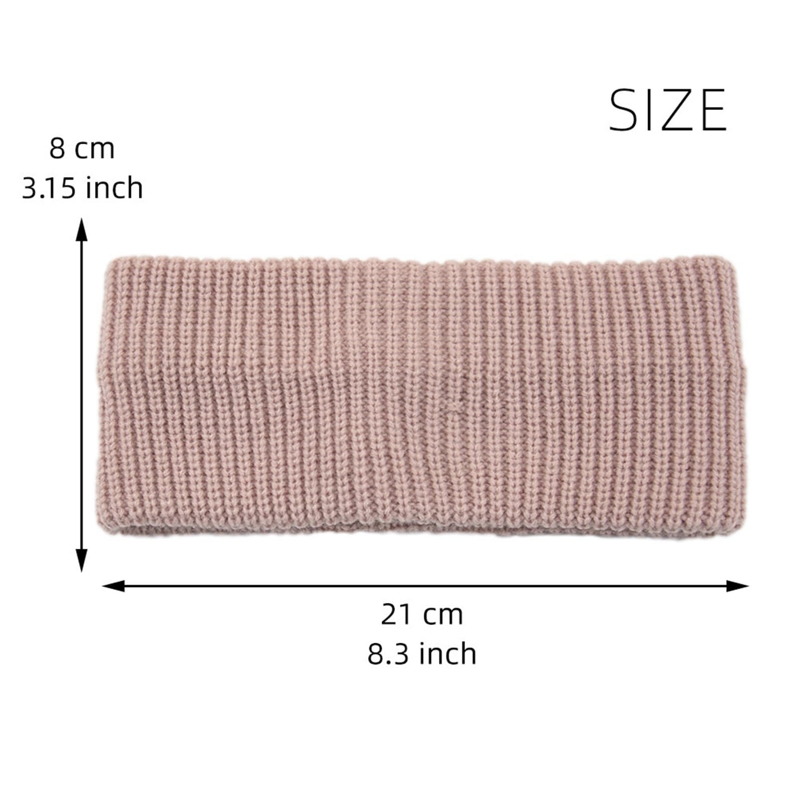 Stirnband 3PCS Einfache Feste Farbe Gestrickt Breiten Stirnband Frauen Sport Haarbänder Vertikale Gestreiften Kopf Abdeckung Winter Ohr Wärmer Winter Stirnband(Gray A)