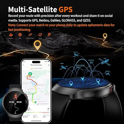 Miniatura 9 de GPS Smart Watch for Men With AI (AnswerMake Call), 1.43" Micro-Spherical AMOLED Smartwatch for Android and iPhone, 150+ Sport Mode Fitness Tracker