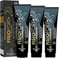 Kit com 3 Pomada Massageadora FisioFort Premium 150g Cada