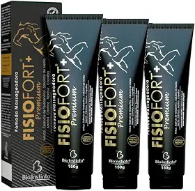 Kit com 3 Pomada Massageadora FisioFort Premium 150g Cada