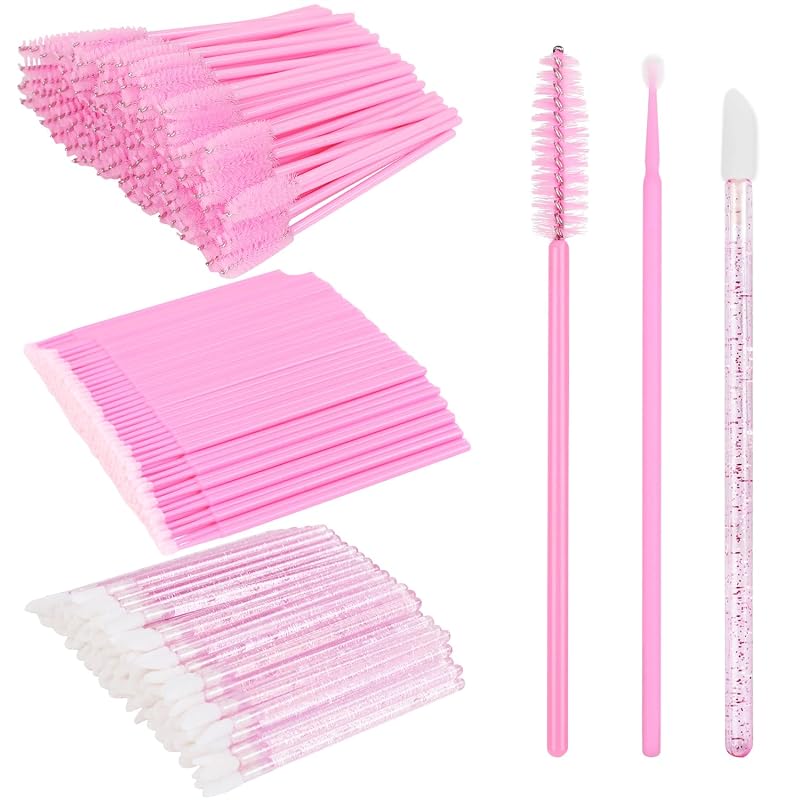 Kit qiqibaobao com escovinhas e aplicadores para maquiagem, Pink Sets, 230 unidades