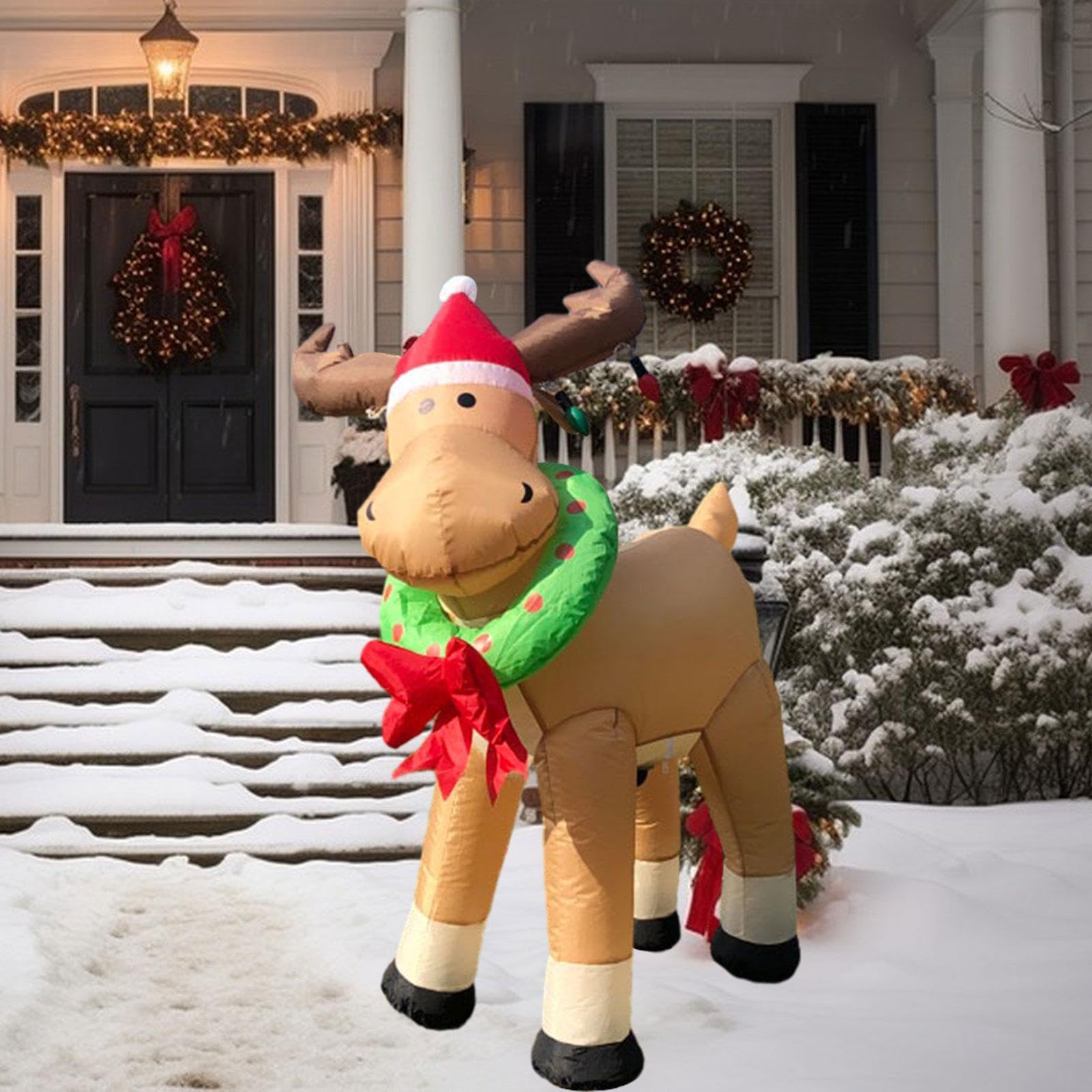 Décors Gonflables Lumineux de Noël avec LED, Ornements Gonflables pour Patio Intérieur et Extérieur, Polyester Résistant