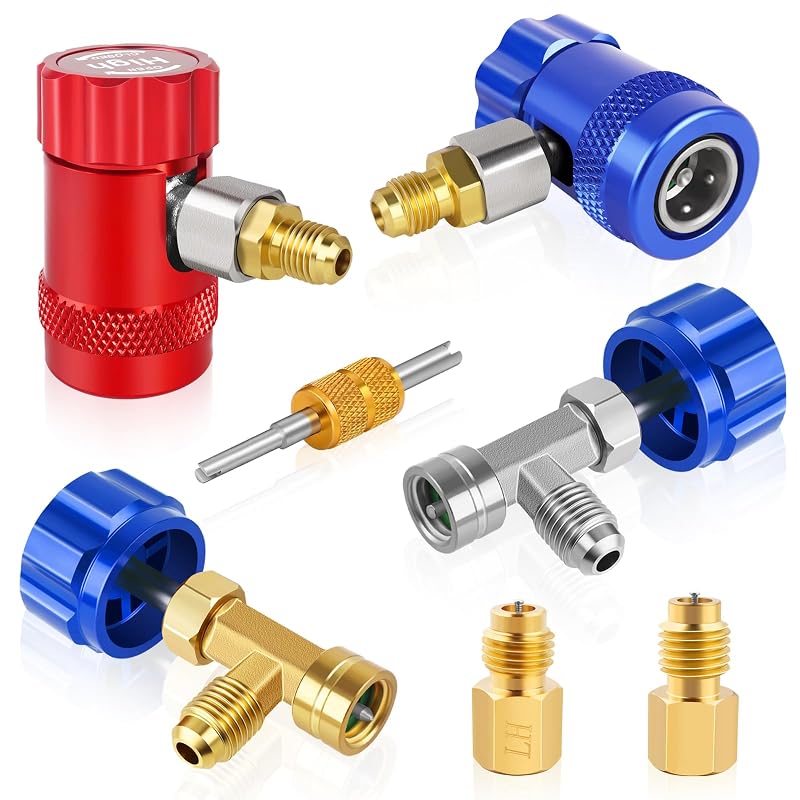 Kit de Adaptadores para R1234yf Boltigen com Engates Reguláveis, Tねiras para Lata Autovedante e Perfurável