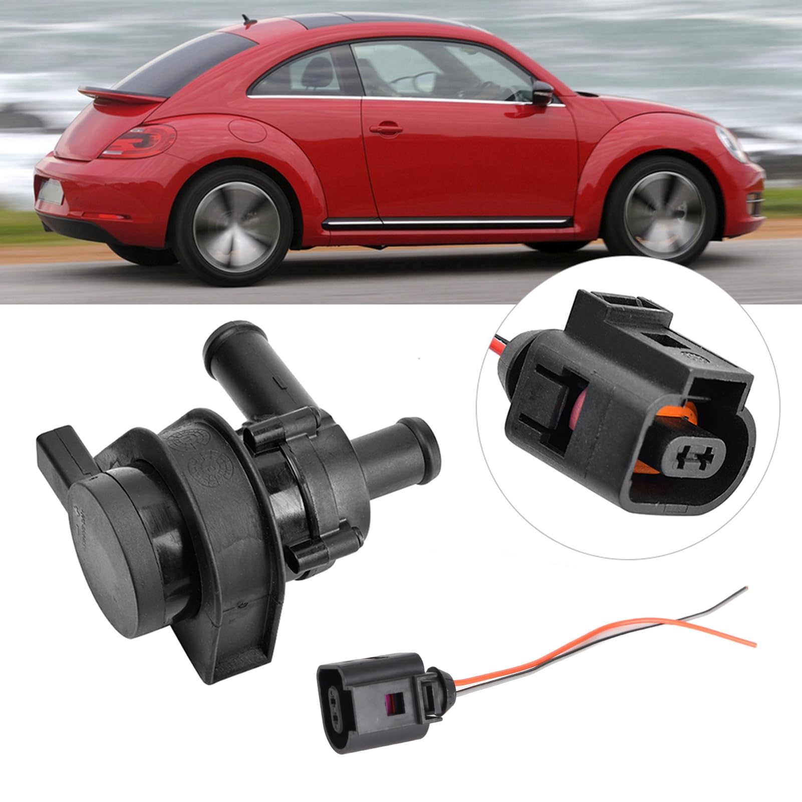 Pompa ausiliaria per auto, Pompa Sommersa Elettrica Dc, 1K0965561J Pompa ausiliaria per acqua per auto Sostituzione aftermarket adatta per BEETLE e altri veicoli