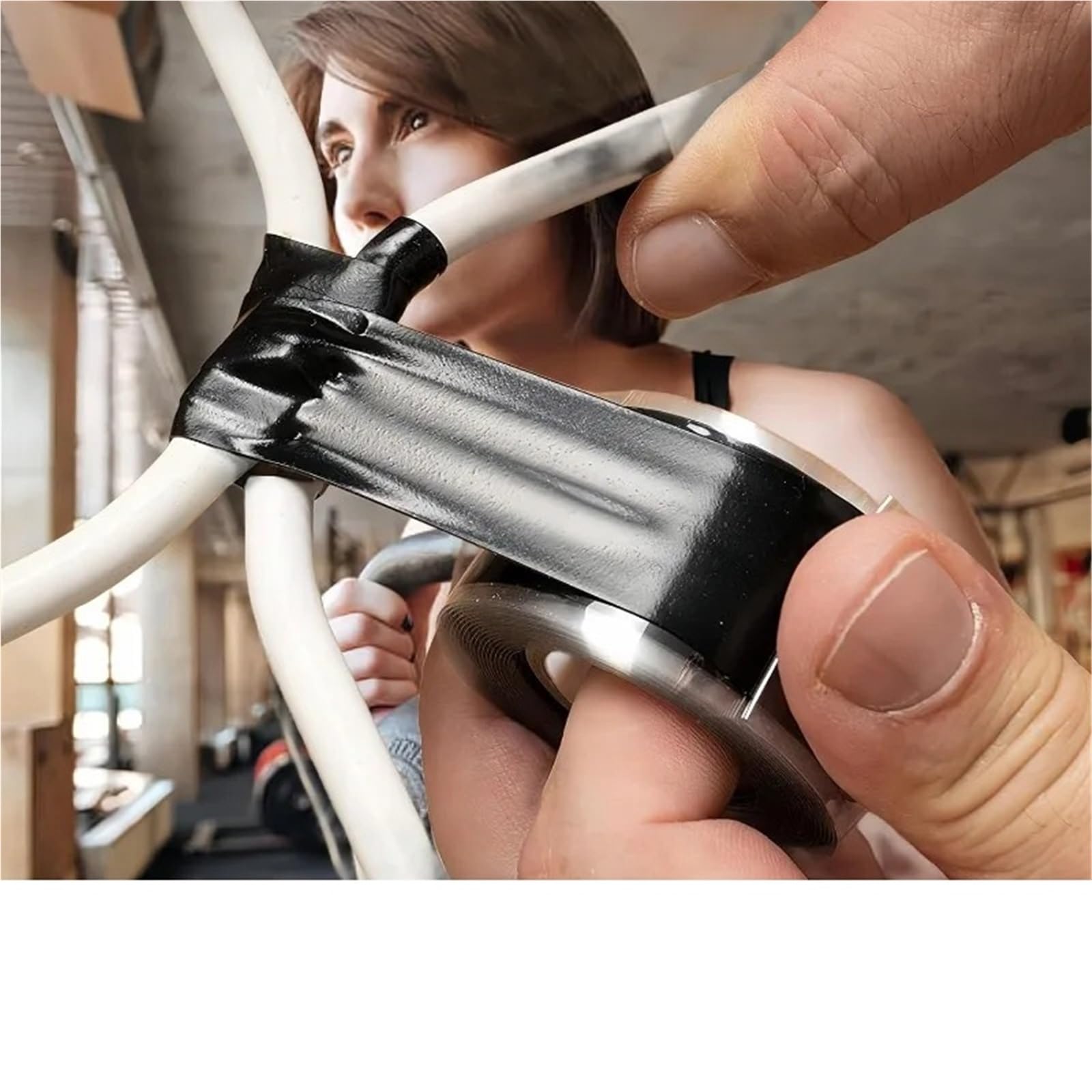Cinta impermeable de silicona autofundible, cintas reparación manguera agua a prueba fugas, tira sellado para reparación de tuberías(Blue-2.5cmx3.0m,5Roll)