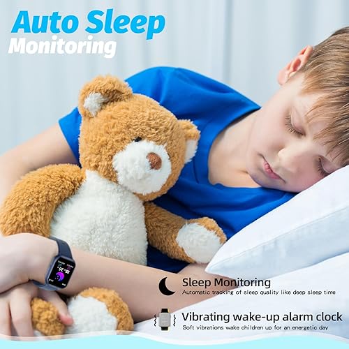 Miniatura 5 de Reloj inteligente para niños y niñas, reloj de seguimiento de actividad física para niños, diales de 1.5 pulgadas, 19 modos deportivos, monitor de