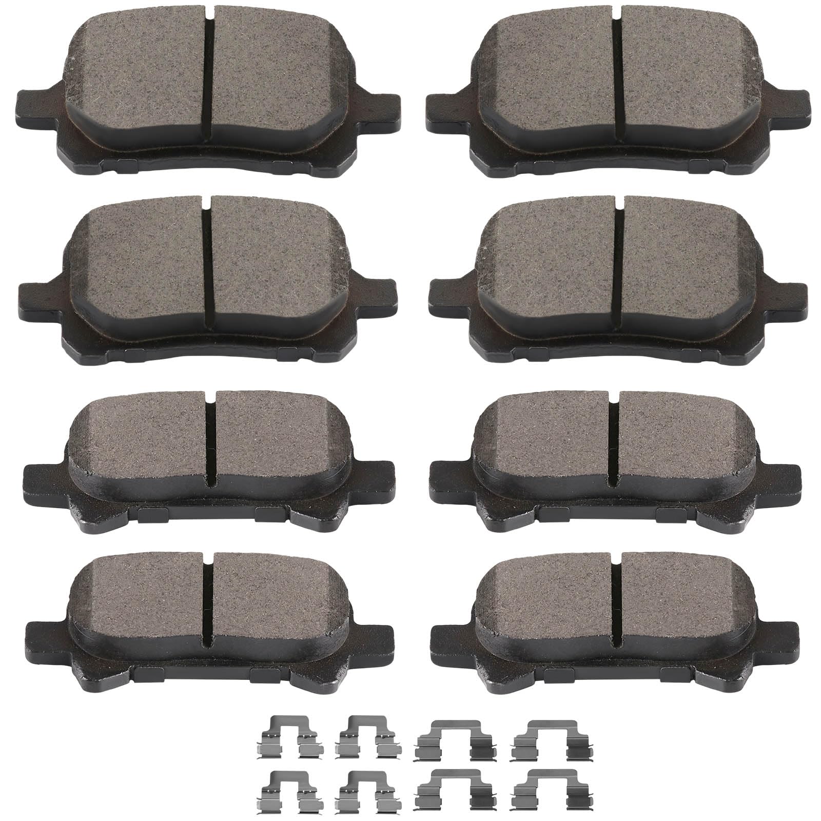 SCITOO D707 D828 8PCS Front and Rear Semi-Metal Brake Pad Sets