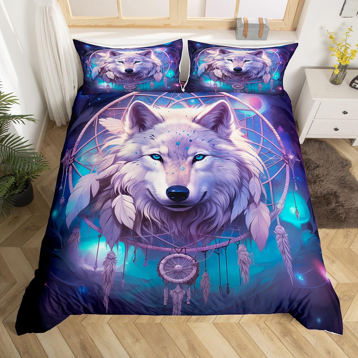 Sets de housses de couettes animaux pour une chambre parentale style bohème
