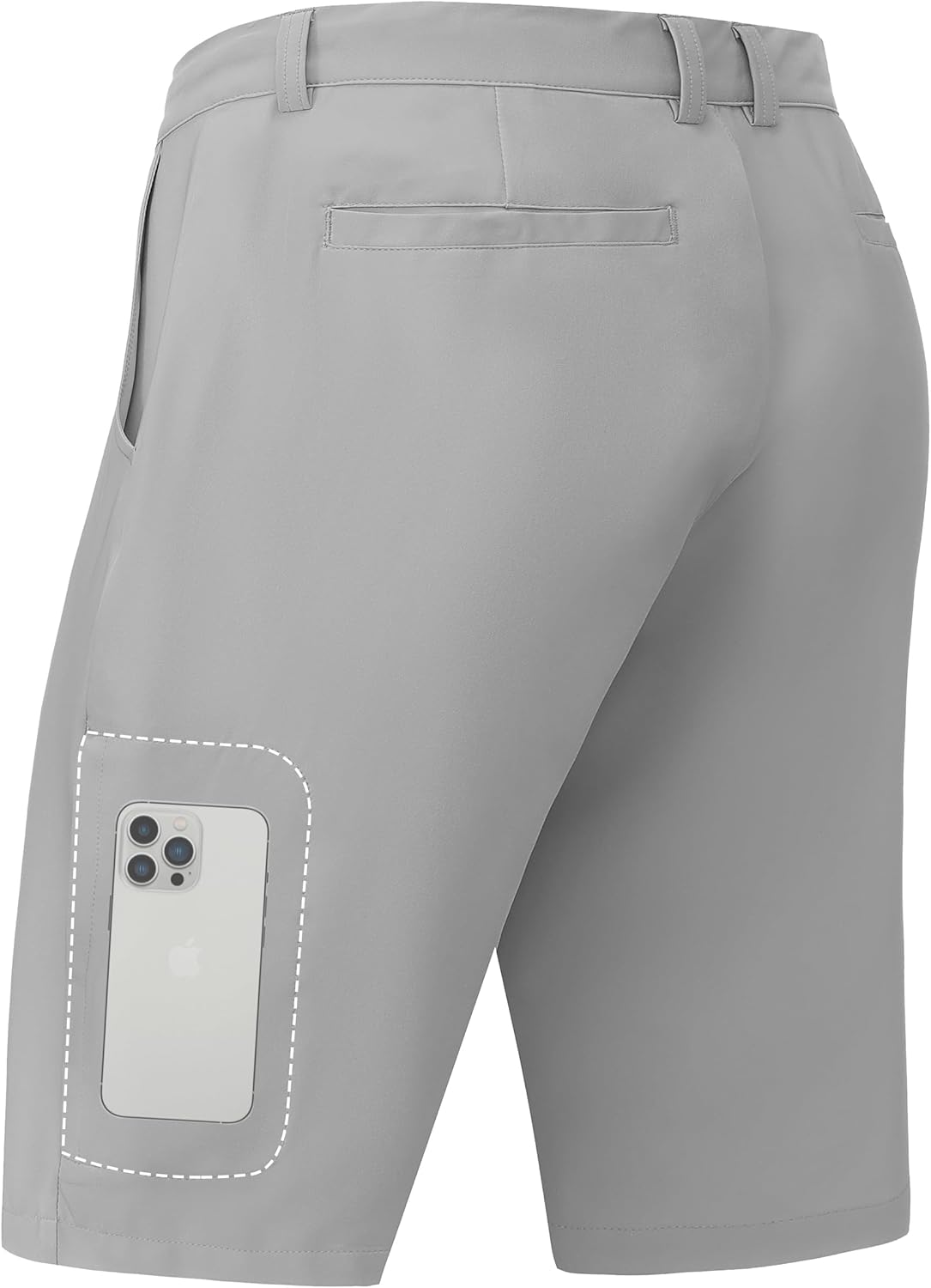 JWM Mens Stretch Golf Shorts - 9"/11" Lightweight Quick Dry UPF50 Dress Hybrid Casual Work Flat Front Shorts with Zip Pockets