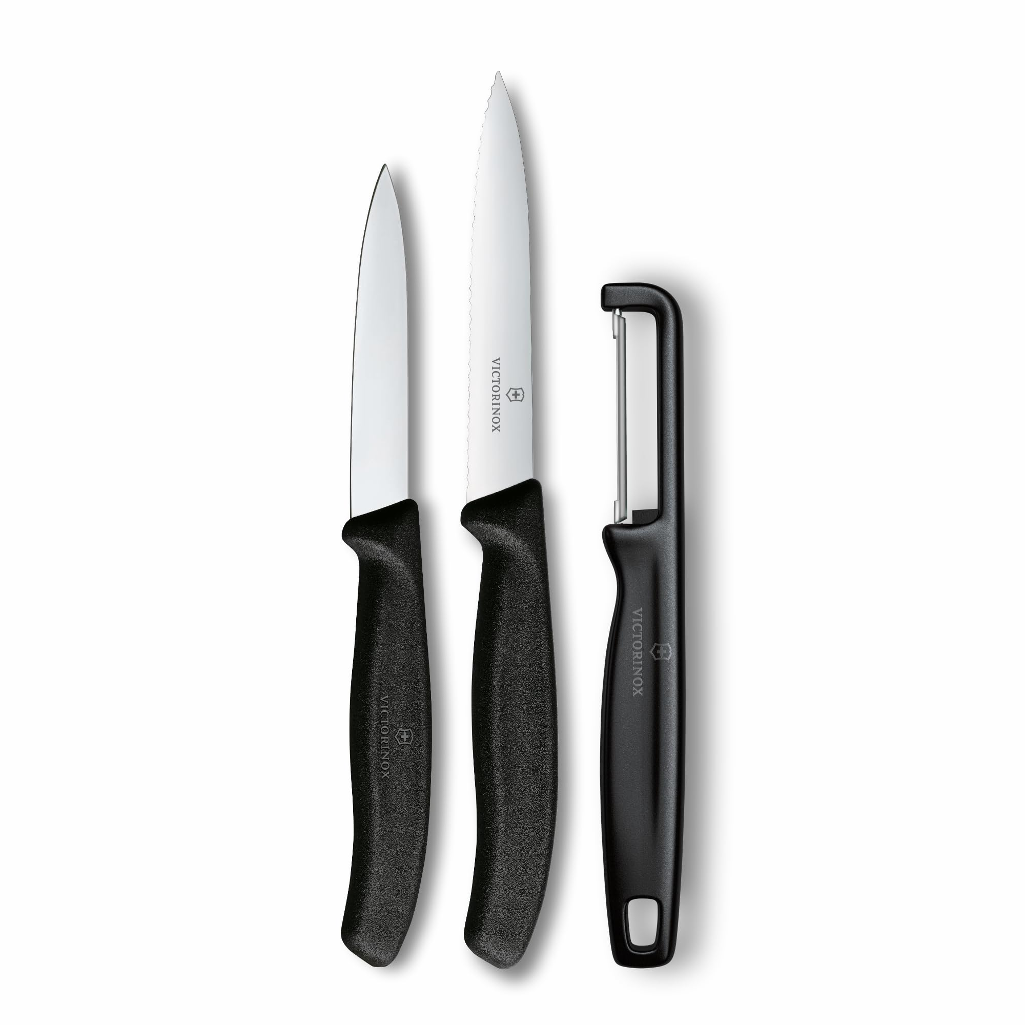 Victorinox 6.7113.33 Swiss Classic 3lü Bıçak ve Soyacak Set, Siyah