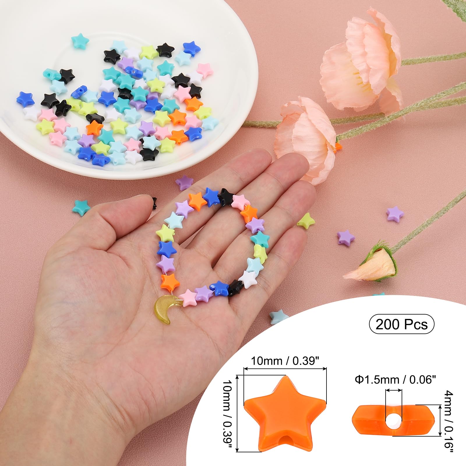 PATIKIL Acrylic Star Beads - Image 2