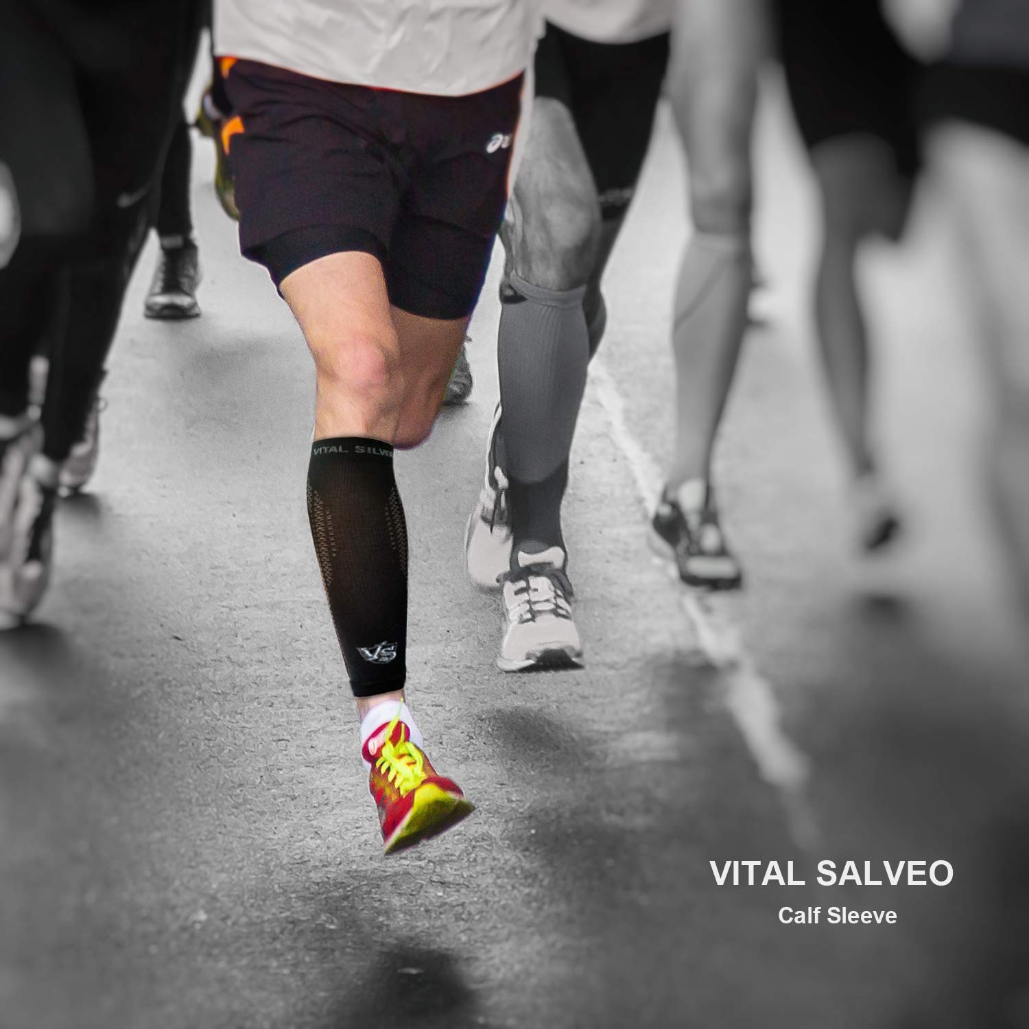 Vital Salveo, Compression Calf/Shin Sleeves for Basketball Running, Jogging, Fitness, Cycling - Image 3