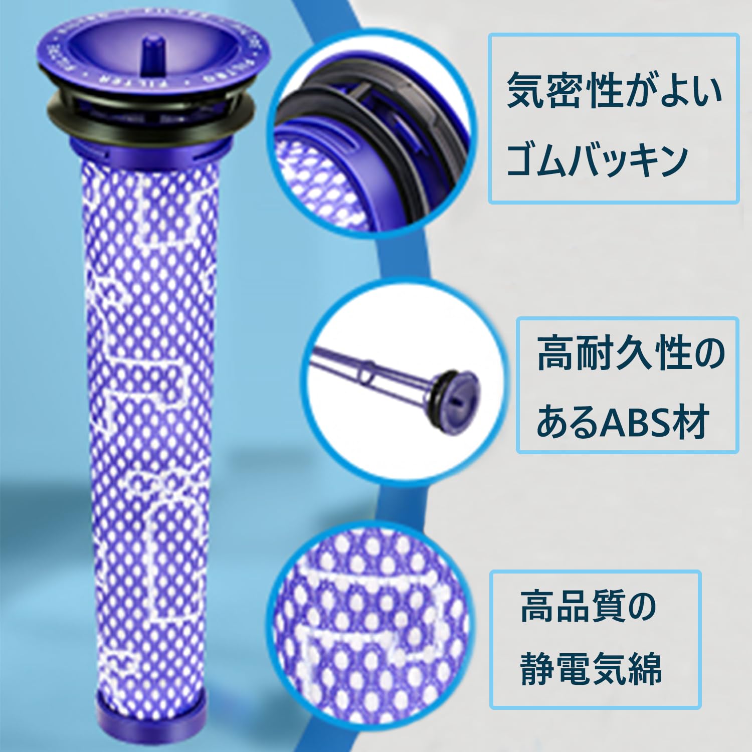 Amazon.co.jp: VISFIN ダイソン 掃除機用フィルターV7 V8 SV10 SV10D