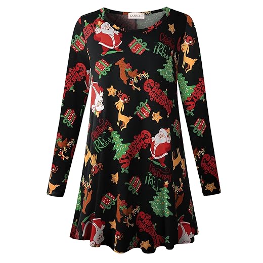 LARACE Plus Size Tunic Tops Long Sleeve Shirts