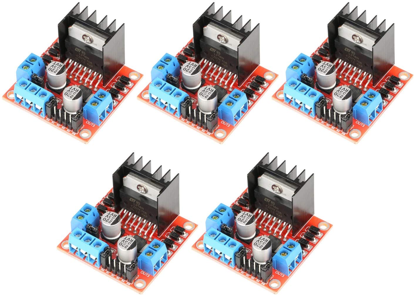 5pcs L298N Driver Board L298 Stepper Motor Drive Controller Module Dual H Bridge