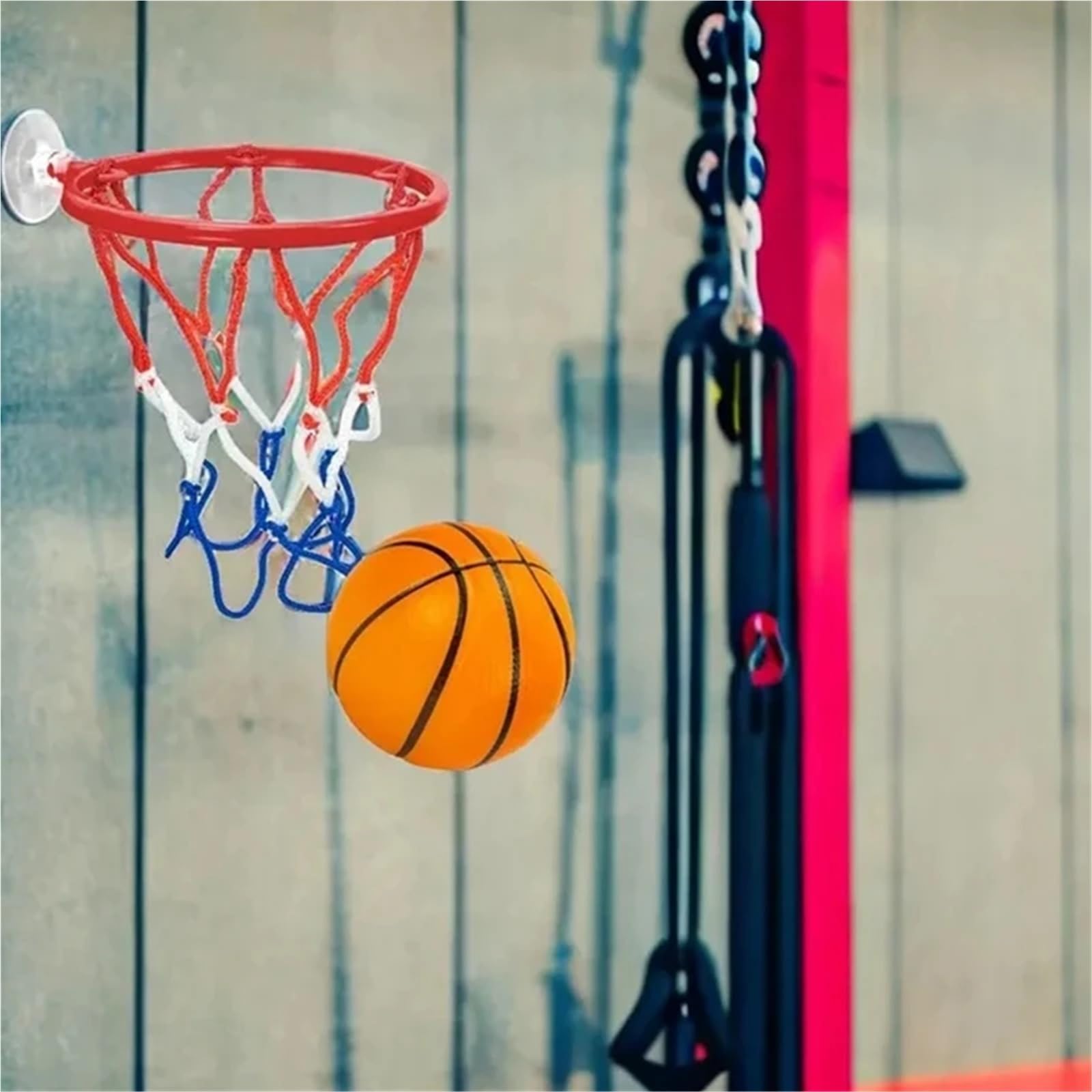 Canestro Basket da Muro Mini canestro da Basket Montato sulla Porta con Ventosa for Bambini, Cestino da Appendere alla Parete, Sport al Coperto, Kit for canestri con Palline e Dita